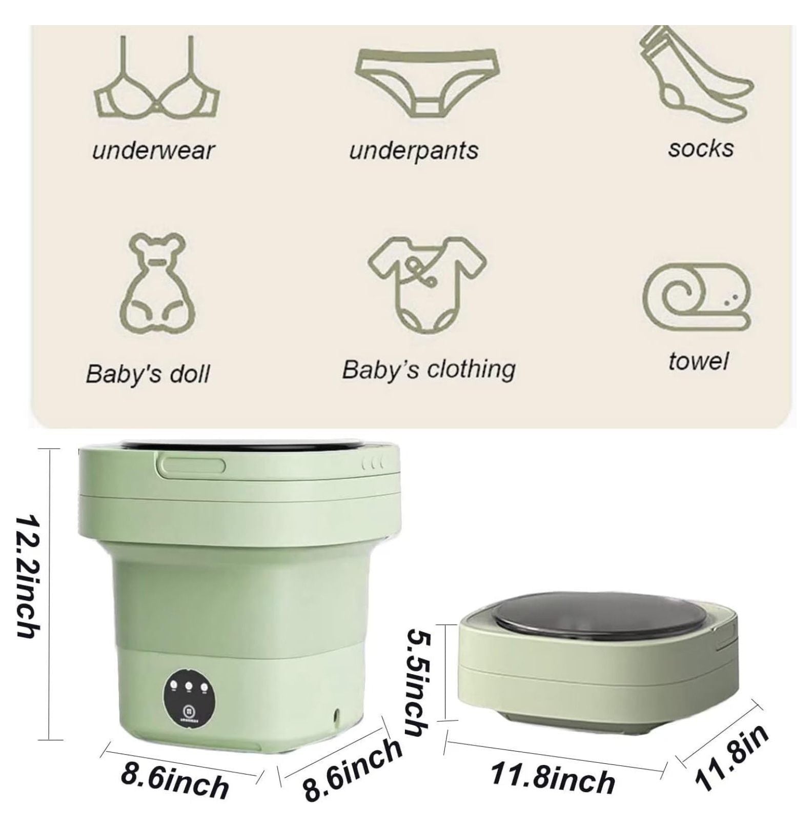 Portable Foldable Washing Machine W845979