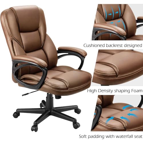Black PU Leather High Back Adjustable Swivel Office Chair O8202