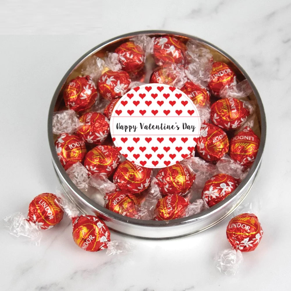 Large Plastic Tin with Chocolate Milk Chocolate Truffles V76121
