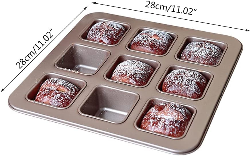 Brown Non-stick Stainless Steel Baking Square T251621