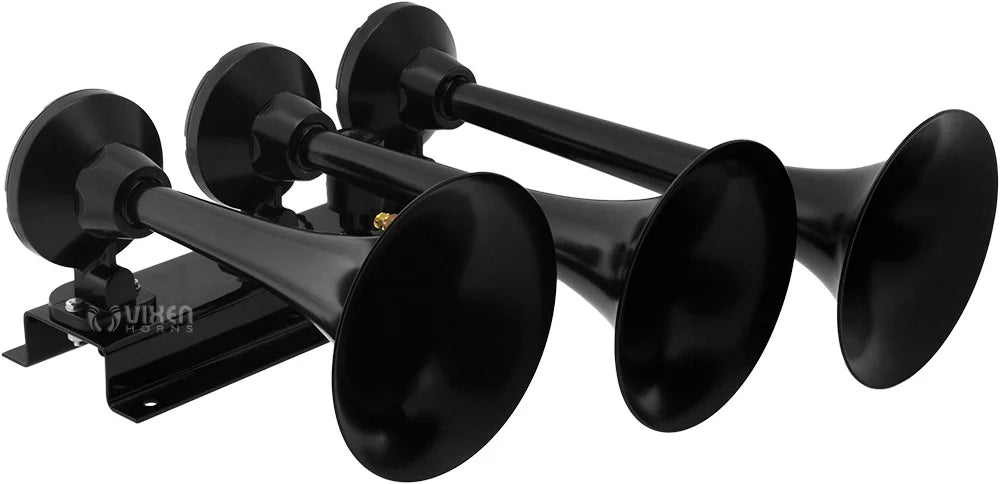 Train Horn Kit with 200psi Air Compressor, 3 Gallon Tank, 3 Trumpets X360944