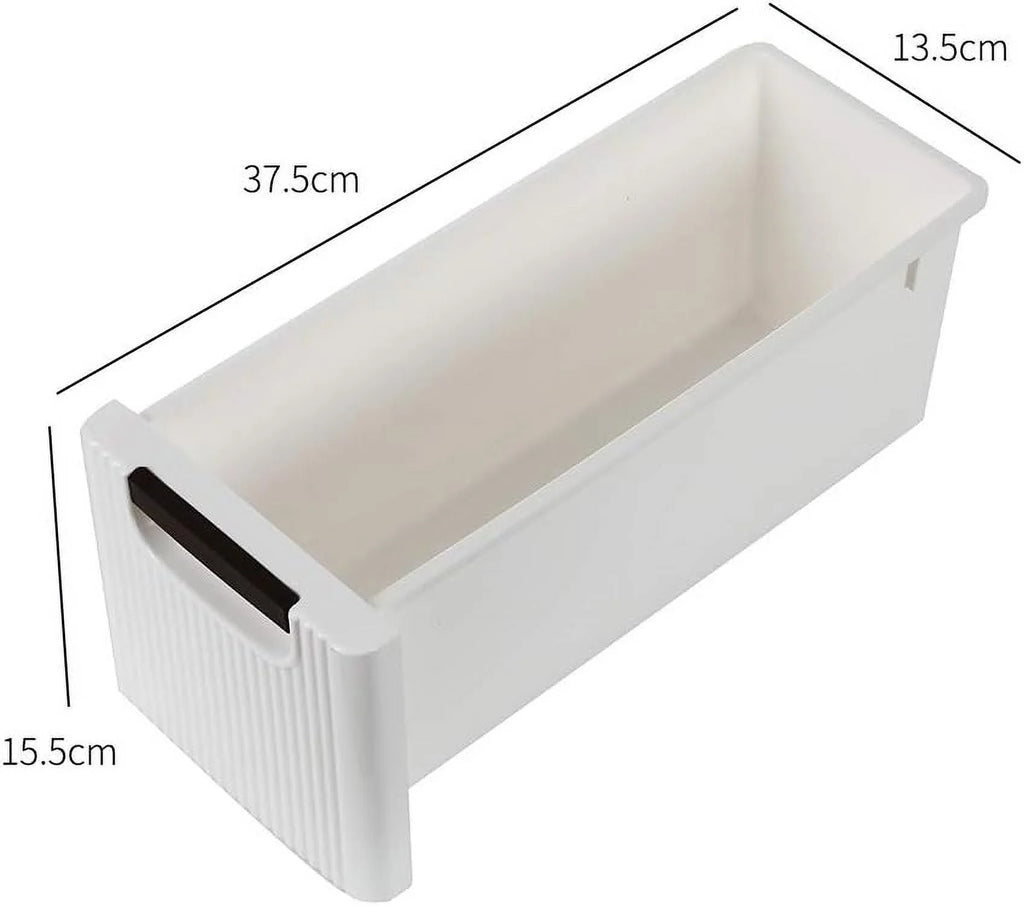 White 3-Tier Rolling Storage Cabinet with 3 Drawers P272