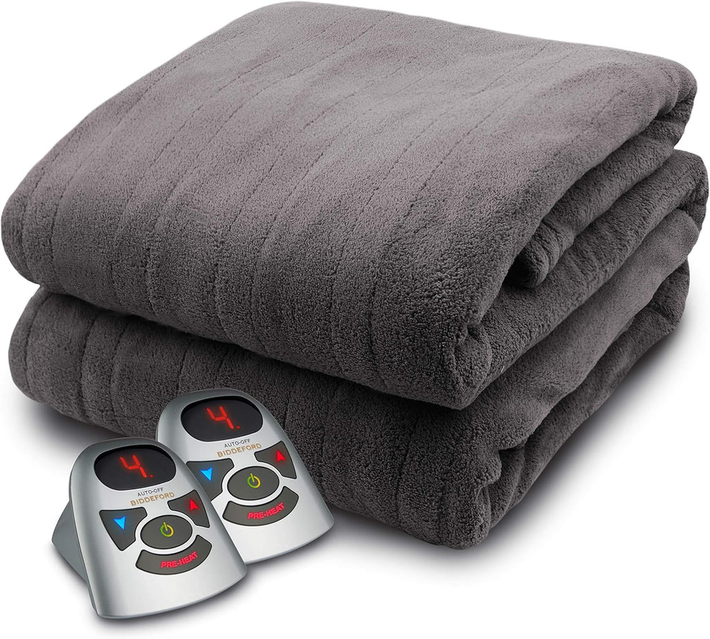 Grey Queen Micro Plush Electric Heated Blanket M143832