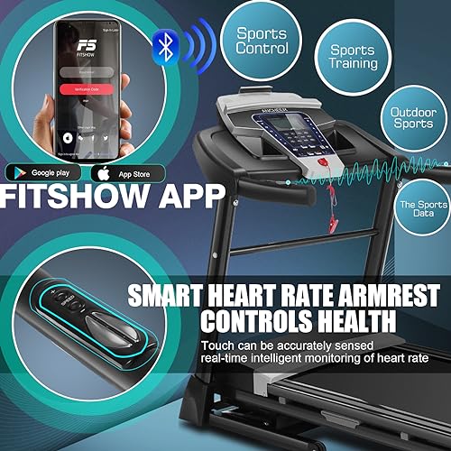 Folding Treadmill with 15% Auto Incline and Bluetooth Speaker X420