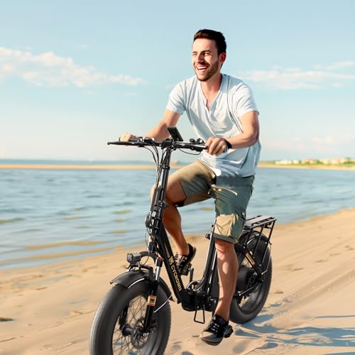 Electric Bike 1000W Peak Motor 48V 15.6Ah Removable Battery 20" Fat Tire 7-Speed H868637