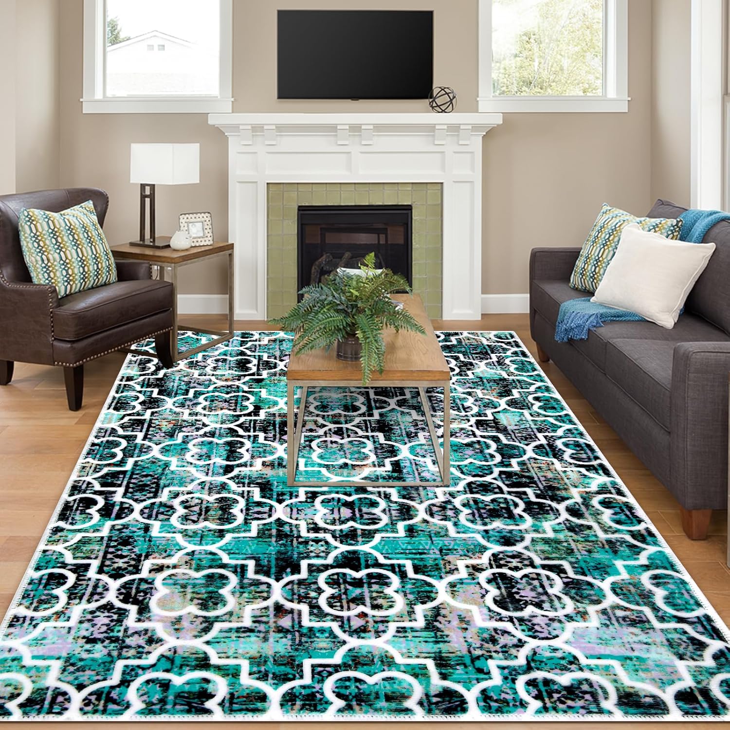 Washable Non-Slip Ultra-Soft 5x7 Area Rug T235891