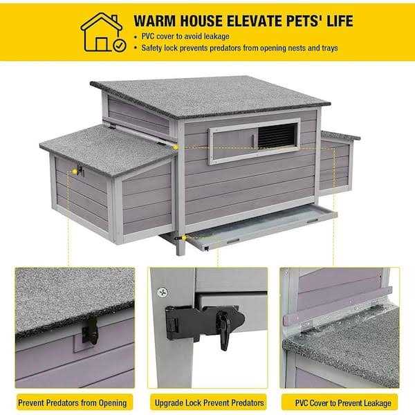 Large Hen House with Run for 4-6 Chickens B1786