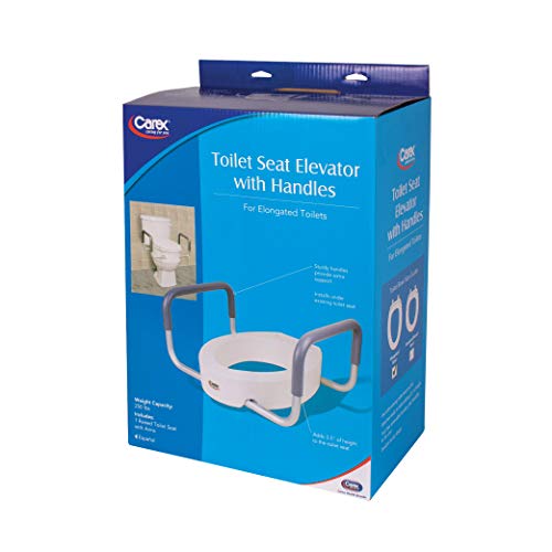 3.5 Inch Raised Toilet Seat with Arms White V7278