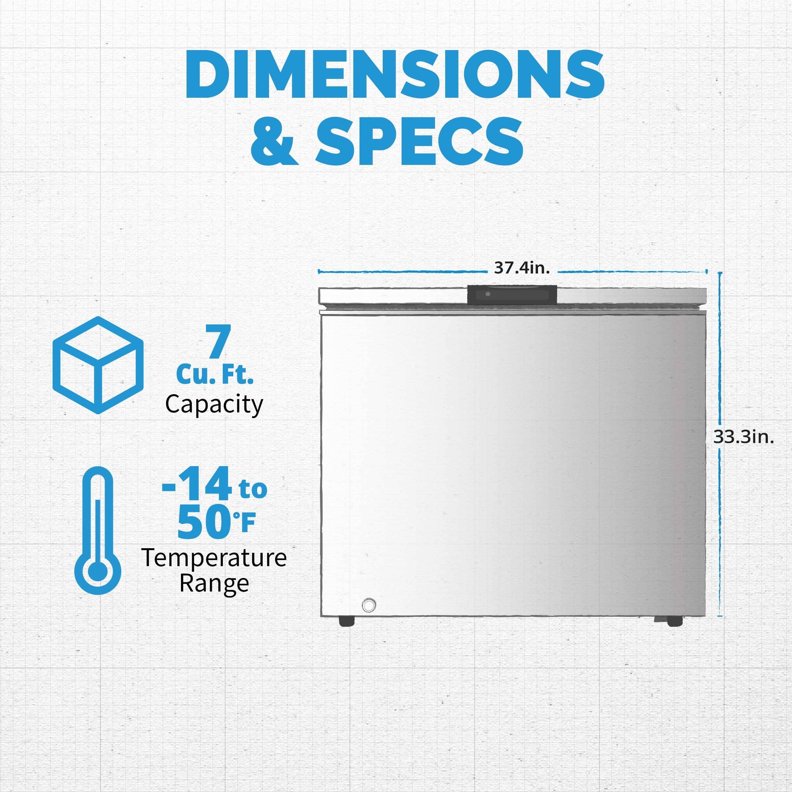 6.7 Cu. Ft. Compact Chest Freezer in Cool Gray P3137