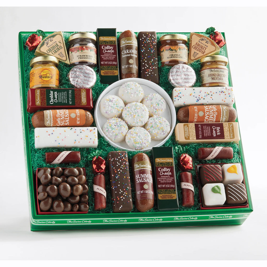 27 Favorites Assorted Chocolates, Sausage Meats, Cheese Blocks, and Spreadables H64410