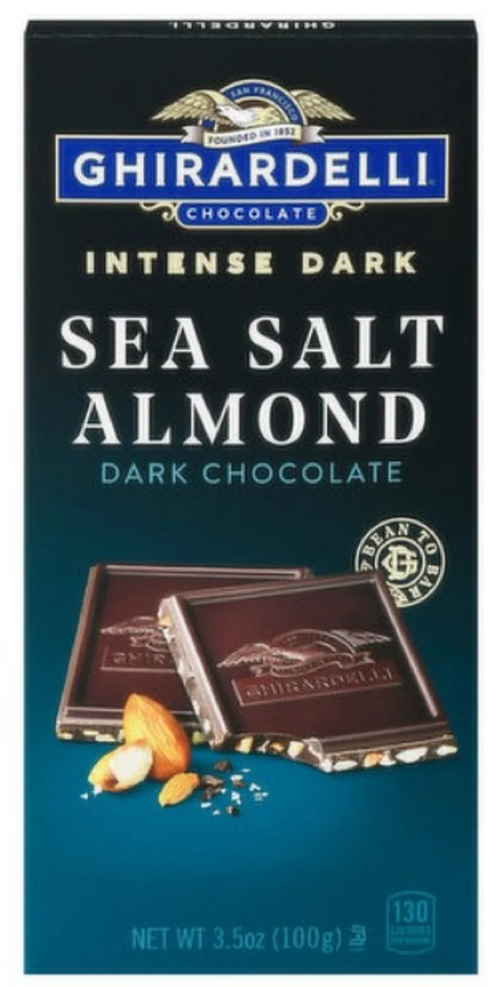 Intense Dark Chocolate Bar, Sea Salt Almond (Pack of 3) J475278