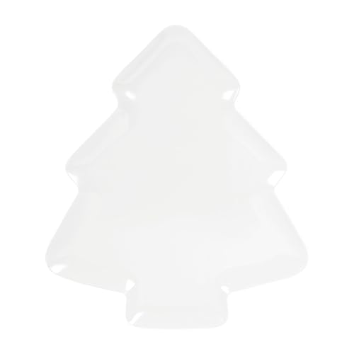 Red 16 x 14 Inch Christmas Tree Shaped Melamine Serving Platter Y1499