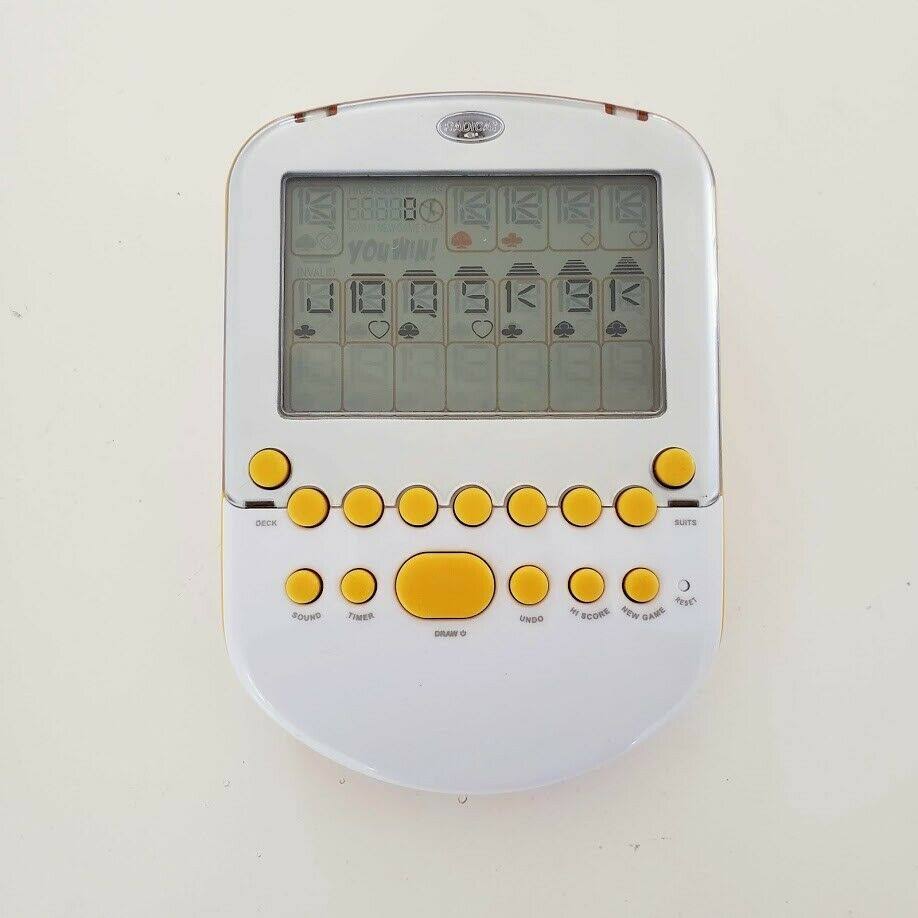 Yellow White Electronic Handheld Game G8931