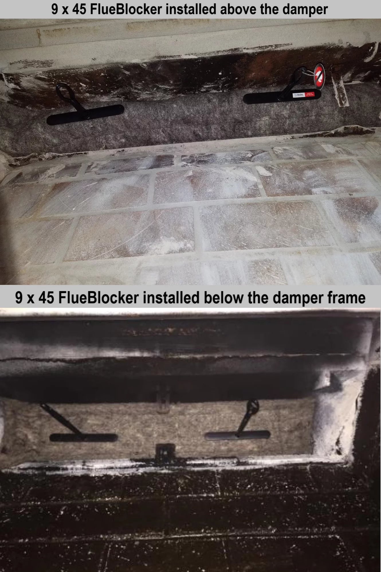 Rectangular Chimney Flue Draft Stopper Z949