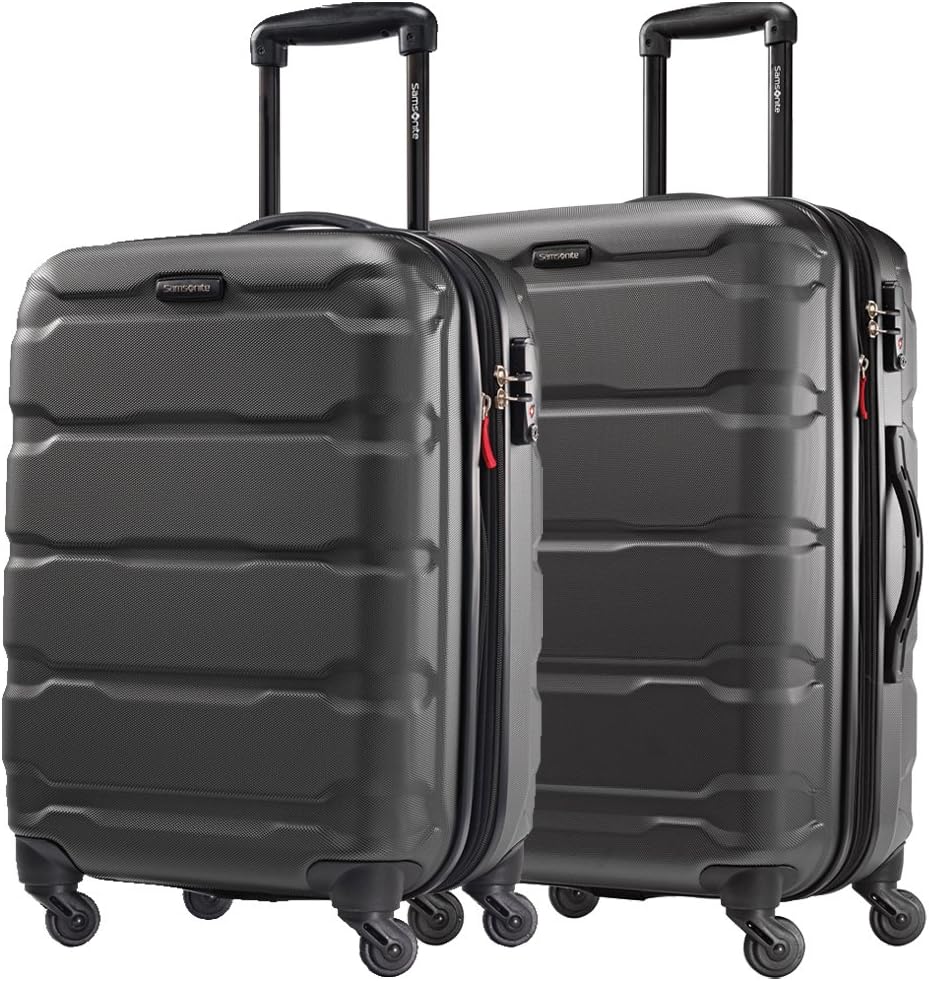 Black Hardside Spinner 2-Piece Luggage Set 24 Inch and 20 Inch E31014