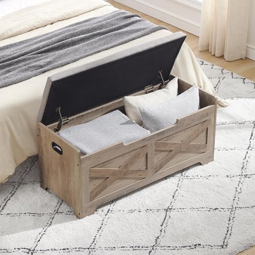 Storage Chest with Safety Hinge Wooden Shoe Bench Y567