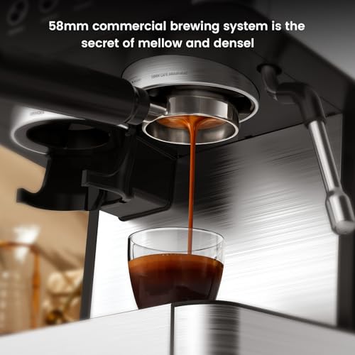 20 Bar Espresso Coffee Machine with Grinder and Milk Frother Steam Wand M676