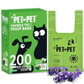 200 Counts Unscented Dog Poop Bags with Tie Handles C872