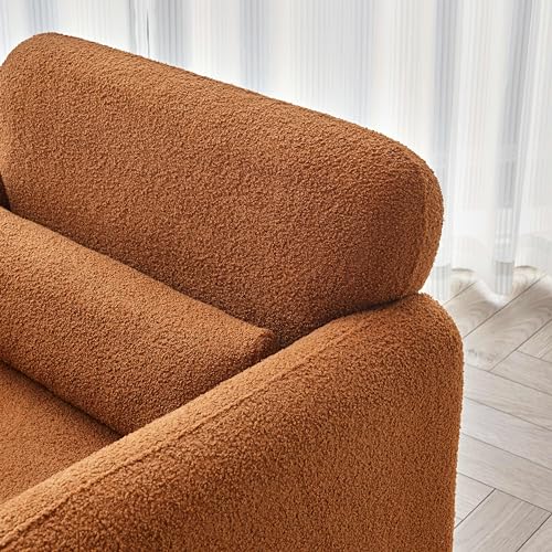 Cream Lambskin Sherpa Fabric Accent Chair B482