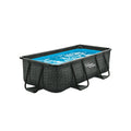 16' Long Dark Herringbone Rectangular Pool C610