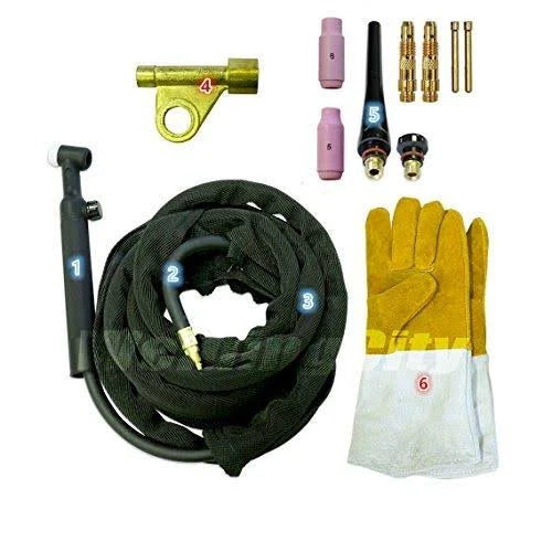 TIG Welding Torch Air-Cool 12.5-foot Cable 150Amp R516