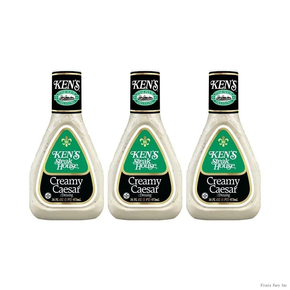 Creamy Caesar Dressing, 16 FL OZ Bottle (Pack Of 3 Bottles) Q14405