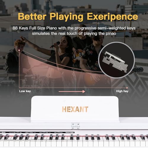 88-Key Weighted Digital Keyboard Piano with 3-Pedal T961774