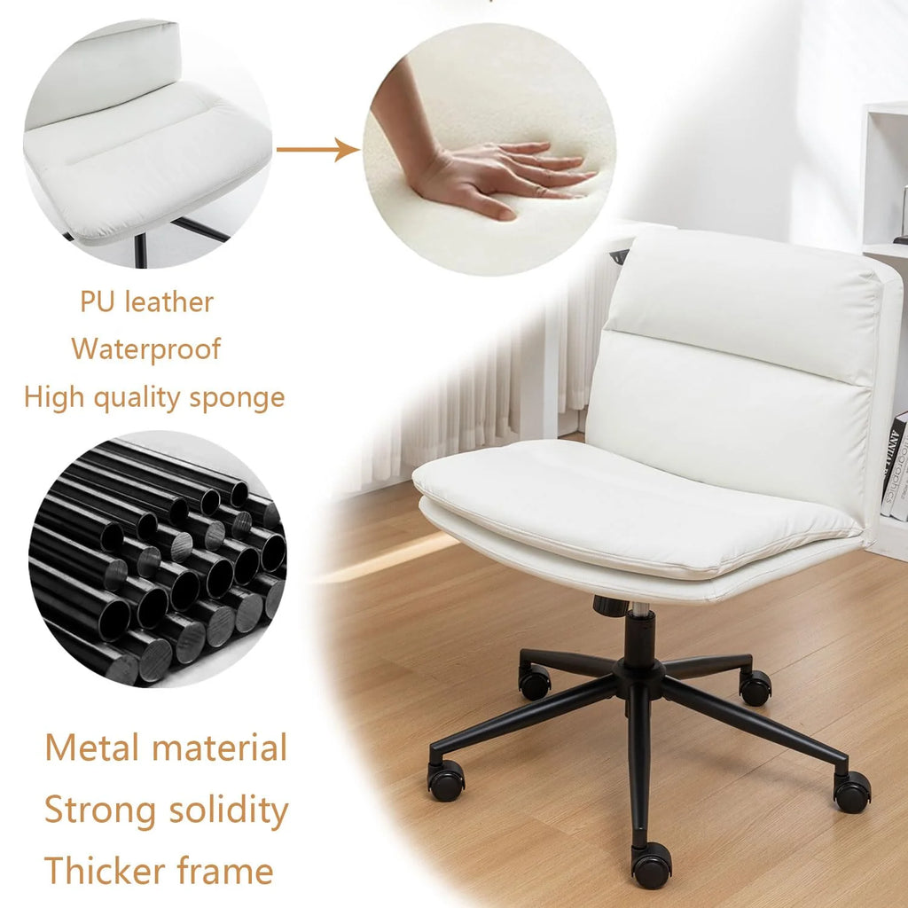 Black Base Criss Cross Chair with Wheels U5679