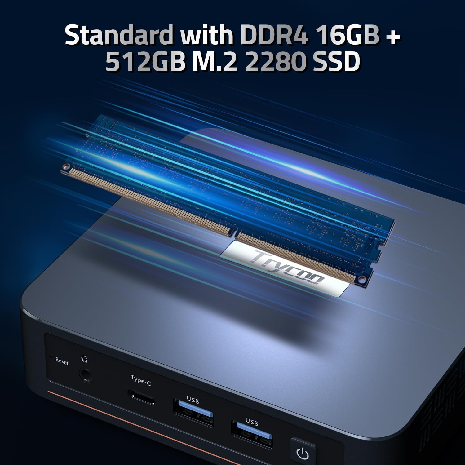 16GB DDR4 RAM 512GB SSD Mini PC X856574
