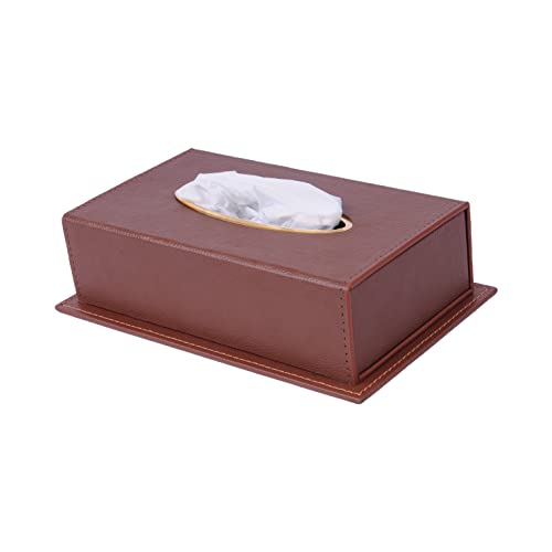 14 PCS Brown Bonded Leather Desk Organizer Set Y737106