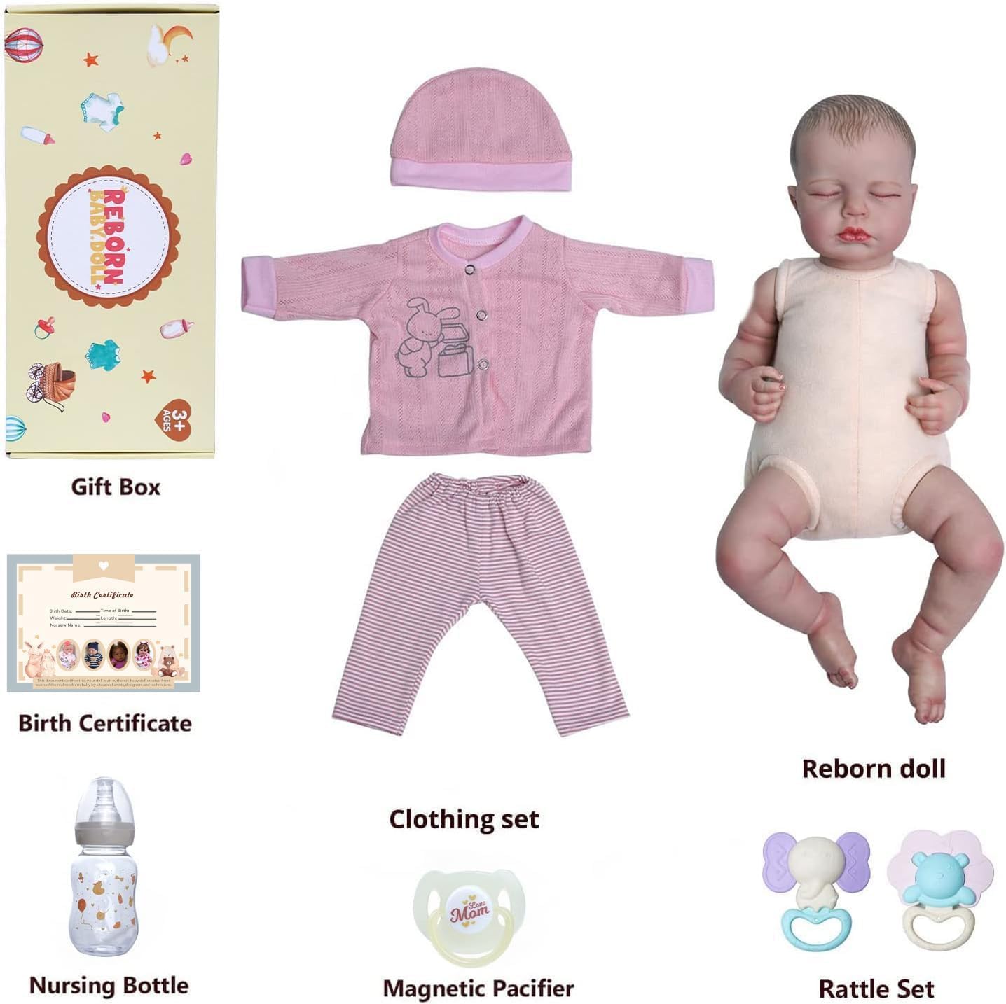18 Inch Soft Body Realistic Reborn Baby Doll R974