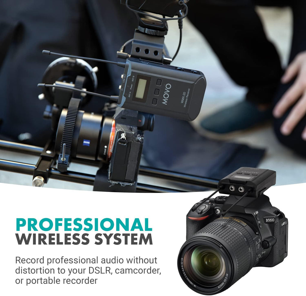 48-Channel UHF Wireless Lavalier Microphone System with 1 Receiver, 1 Transmitter, and 1 Lapel Microphone U472874