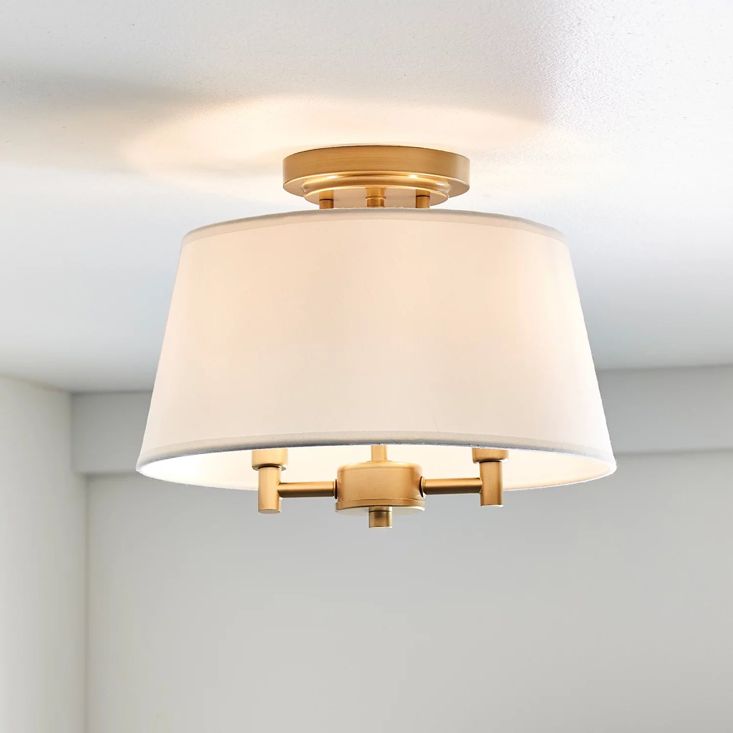 2-Light Flush Mount Burnished Brass T27260