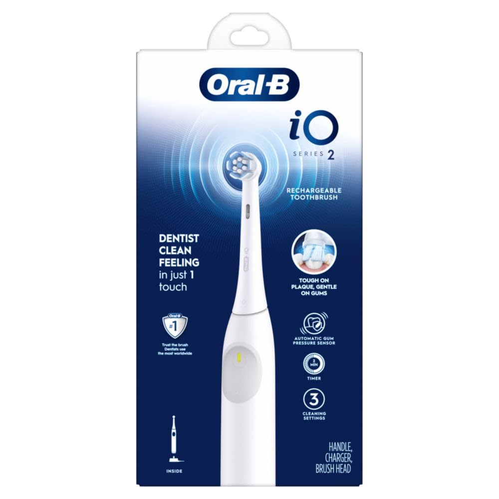 Pure White Rechargeable Electric Toothbrush with 1 Brush Head E66436