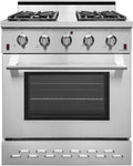 30" Stainless Steel Natural Gas Range with 4.5 cu.ft. Convection Oven S2164