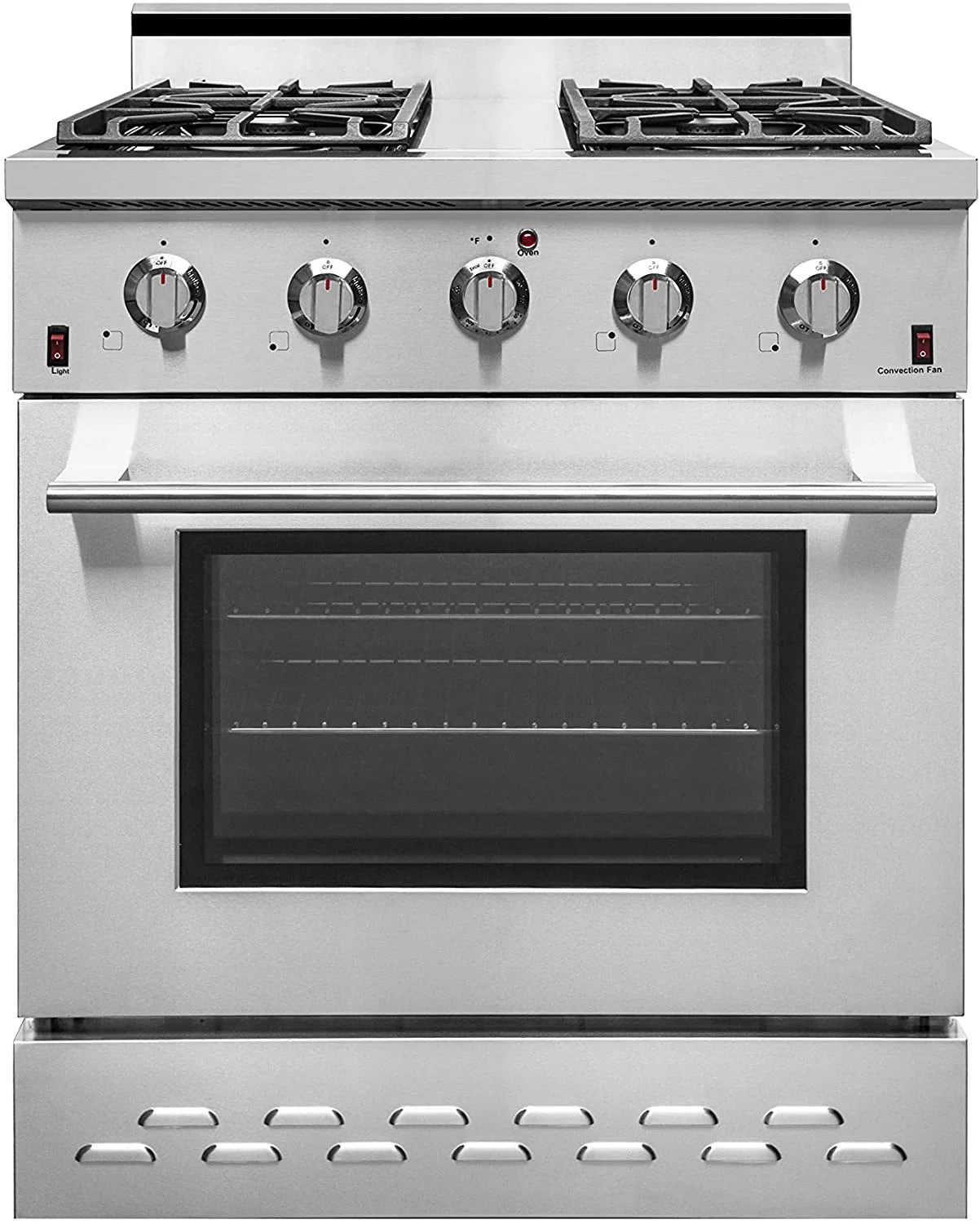 30" Stainless Steel Natural Gas Range with 4.5 cu.ft. Convection Oven S2164