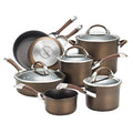 11-Piece Hard Anodized Nonstick Cookware Set, Black H47239