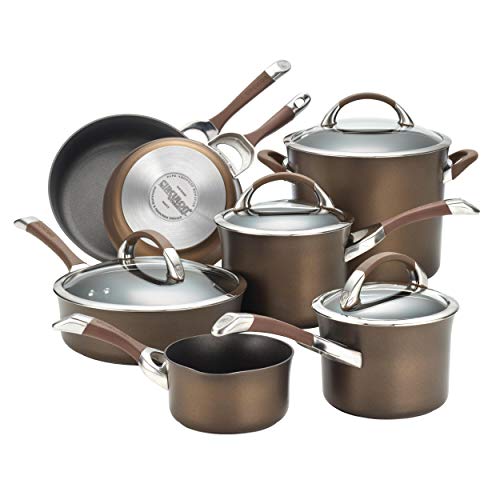 11-Piece Hard Anodized Nonstick Cookware Set, Black H47239