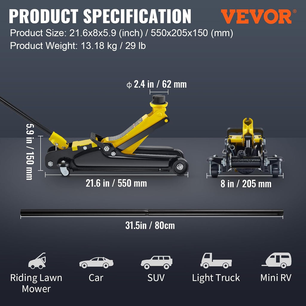 2.5 Ton Low Profile Floor Jack B59370