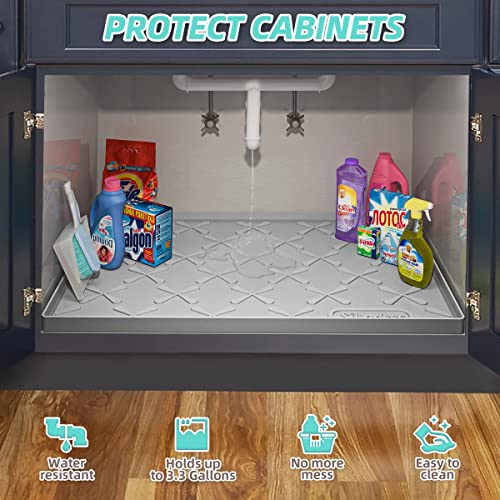 25" x 22" Silicone Cabinet Liner with Raised Edge X683