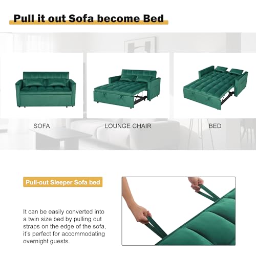 Black Sleeper Sofa Bed with Pullout Bed T63157