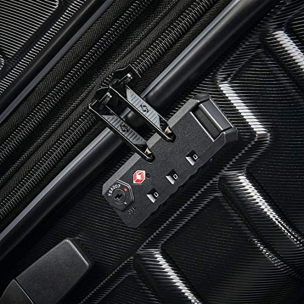 Midnight Black 3-Piece Hardside Expandable Luggage Set with Spinner Wheels N6930