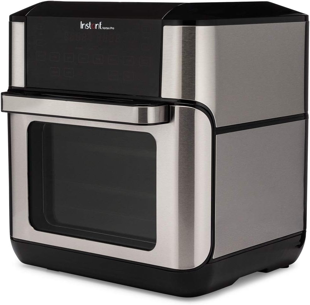 10 Quart Stainless Steel Black Air Fryer P197625