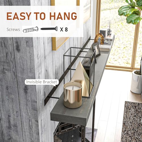 Walnut Brown Solid Fir Wood Fireplace Mantel Shelf W1596