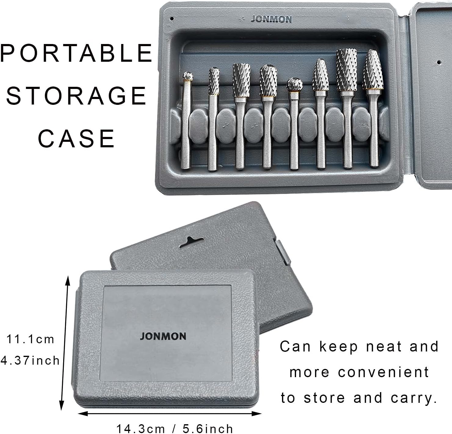 8Pcs Tungsten Double Cut Rotary File Set D33798