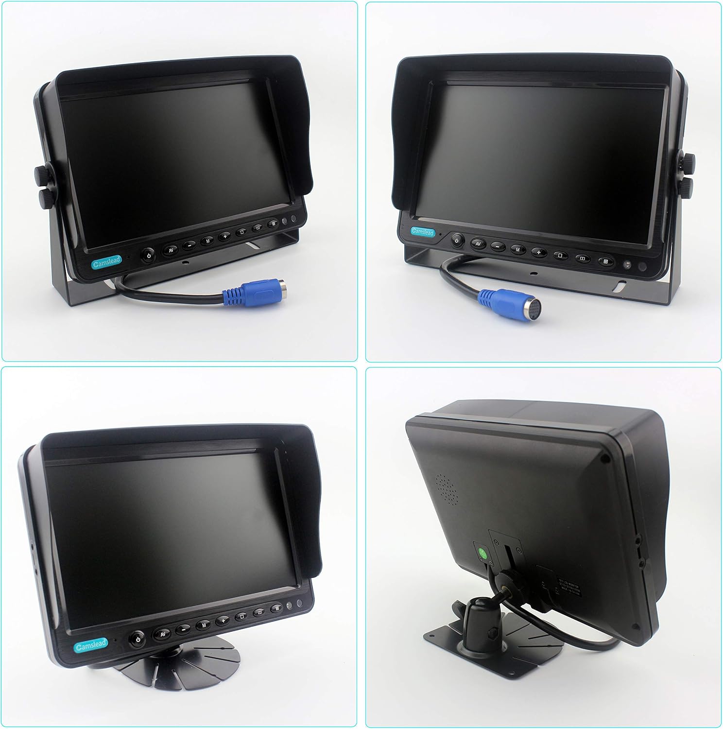 7 inch Quad Split Screen Backup Camera Monitor with DVR Recorder V474195